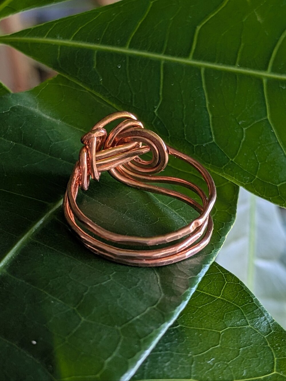 Celtic Copper Ring-Viking Knot-Artisan Crafted-Unisex - Picture 5 of 14